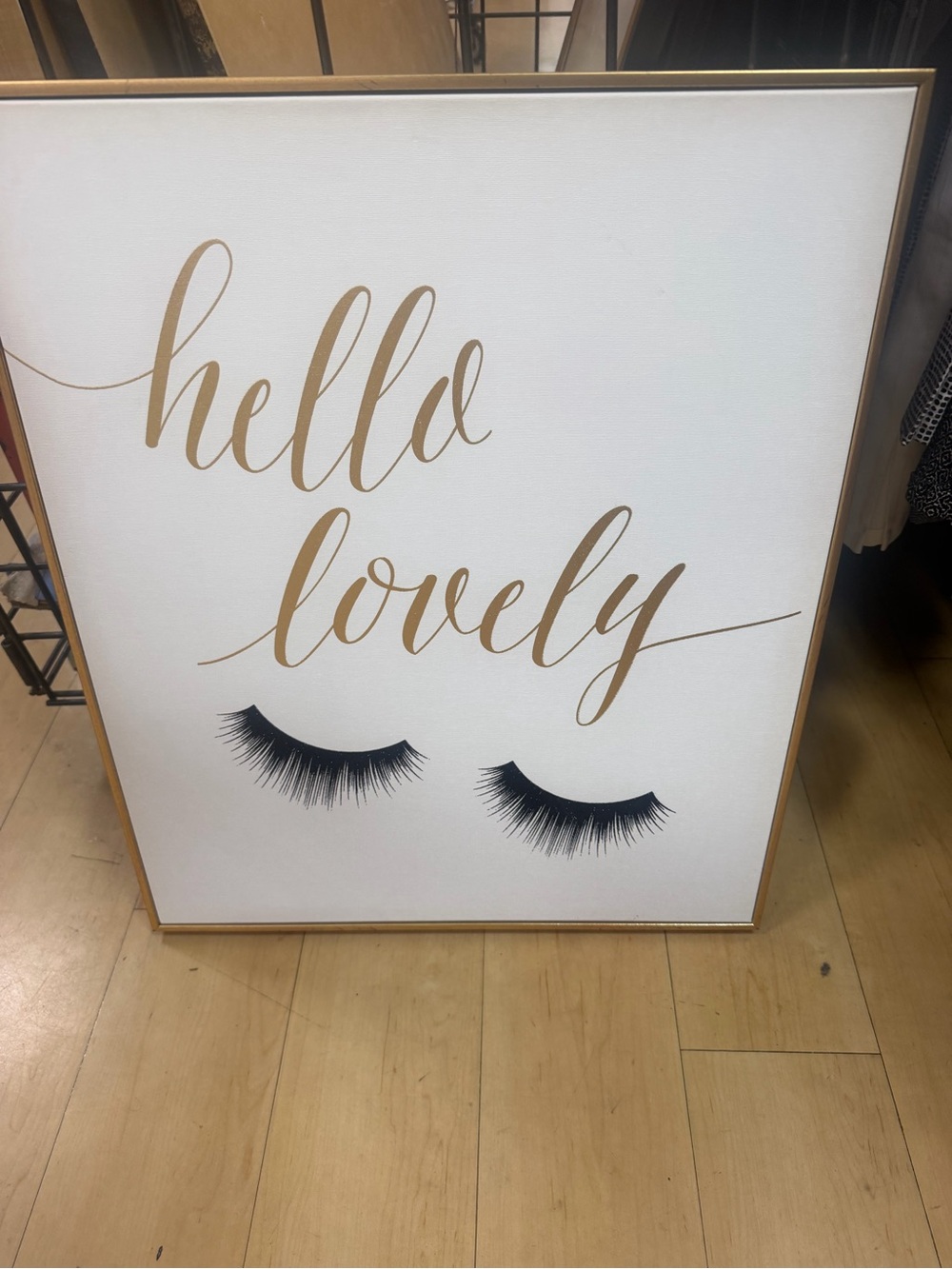 Hello Lovely Gold and Black Wall Art Print